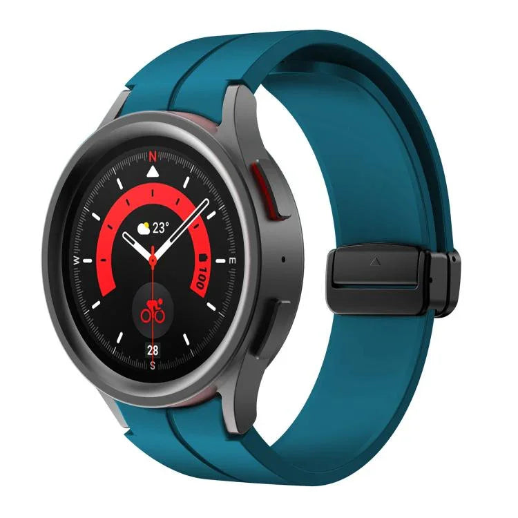 Bracelet en silicone Kalebol avec boucle magnétique pliante concave, pour Samsung Galaxy Watch7 / 6 / 5