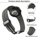 Bracelet en silicone Kalebol avec boucle magnétique pliante concave, pour Samsung Galaxy Watch7 / 6 / 5