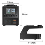 Station de recharge multifonctionnelle multi-ports 9 en 1 de 240 W avec fonction alarme, 9 en 1 240 W