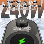 Station de recharge multifonctionnelle multi-ports 9 en 1 de 240 W avec fonction alarme, 9 en 1 240 W