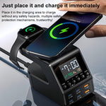 Station de recharge multifonctionnelle multi-ports 9 en 1 de 240 W avec fonction alarme, 9 en 1 240 W