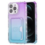 Gradient Color TPU + PC Card Slot Full Coverage Phone Case, For iPhone 13 Pro Max, For iPhone 13 / 14, For iPhone 12 Pro Max