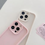 Coque de téléphone en TPU antichoc avec cadre givré et trous précis, Pour iPhone 16 Pro, Pour iPhone 16 Plus, Pour iPhone 16, Pour iPhone 15 Pro Max, Pour iPhone 15 Pro, Pour iPhone 15 Plus