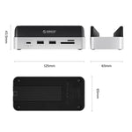 Station d'accueil multifonction ORICO VS10 Mini pour Mac Mini 2024, sans mémoire.
