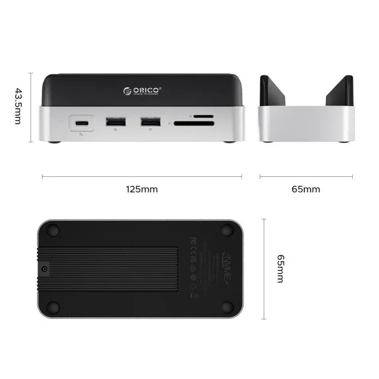 Station d'accueil multifonction ORICO VS10 Mini pour Mac Mini 2024, sans mémoire.