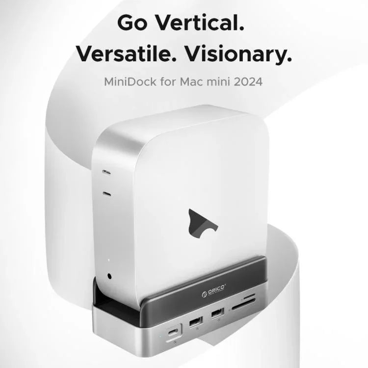 Station d'accueil multifonction ORICO VS10 Mini pour Mac Mini 2024, sans mémoire.