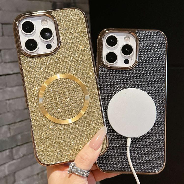 Coque de téléphone MagSafe à paillettes en PC, galvanisée, Pour iPhone 17 Pro Max, Pour iPhone 17 Pro, Pour iPhone 16 Pro Max, Pour iPhone 16 Pro, Pour iPhone 16 Plus, Pour iPhone 16, Pour iPhone 15 Pro Max, Pour iPhone 15 Pro