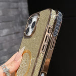 Coque de téléphone MagSafe à paillettes en PC, galvanisée, Pour iPhone 17 Pro Max, Pour iPhone 17 Pro, Pour iPhone 16 Pro Max, Pour iPhone 16 Pro, Pour iPhone 16 Plus, Pour iPhone 16, Pour iPhone 15 Pro Max, Pour iPhone 15 Pro