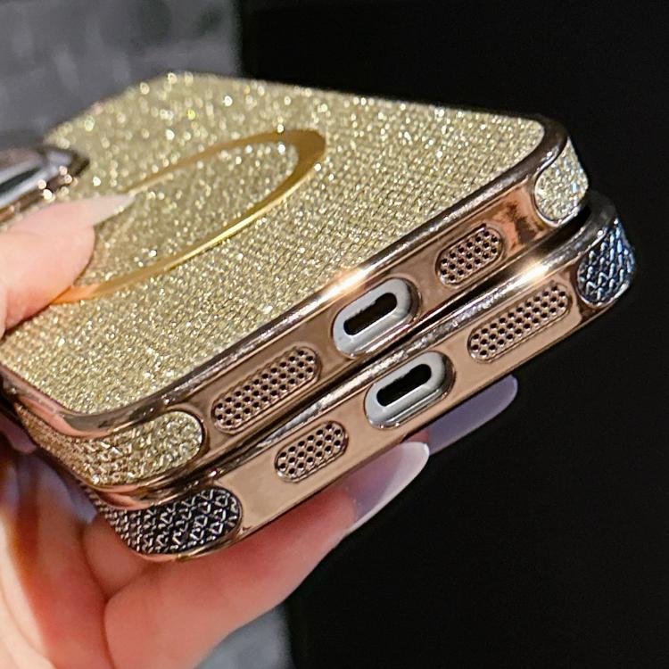 Coque de téléphone MagSafe à paillettes en PC, galvanisée, Pour iPhone 17 Pro Max, Pour iPhone 17 Pro, Pour iPhone 16 Pro Max, Pour iPhone 16 Pro, Pour iPhone 16 Plus, Pour iPhone 16, Pour iPhone 15 Pro Max, Pour iPhone 15 Pro