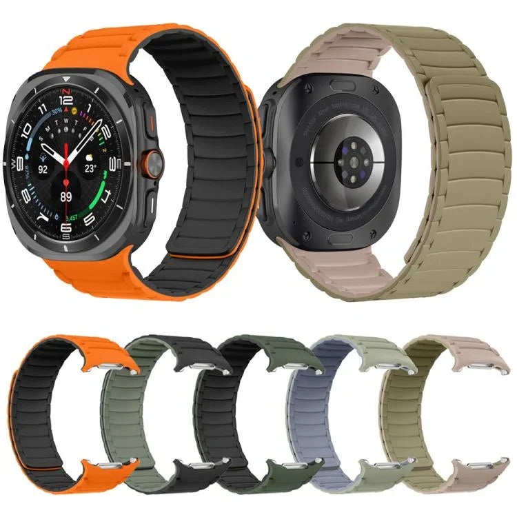 Bracelet de montre magnétique sport en silicone, pour Samsung Galaxy Watch Ultra 47mm / Ultra 2025