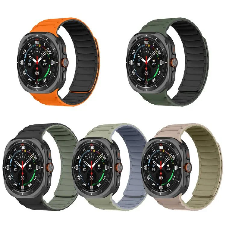 Bracelet de montre magnétique sport en silicone, pour Samsung Galaxy Watch Ultra 47mm / Ultra 2025