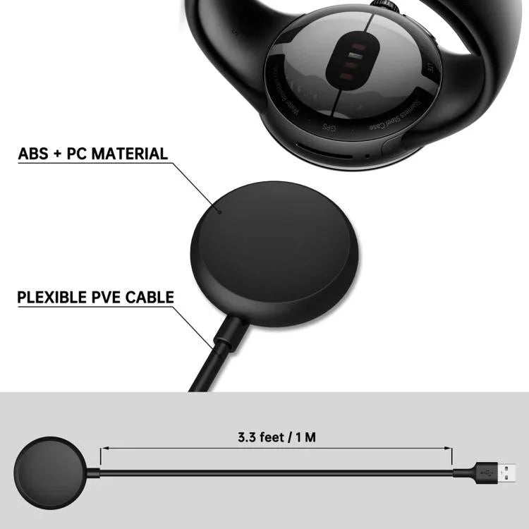 Pour câble de charge magnétique Google Pixel Watch xDfind pour montre intelligente, longueur : 1 m, port USB