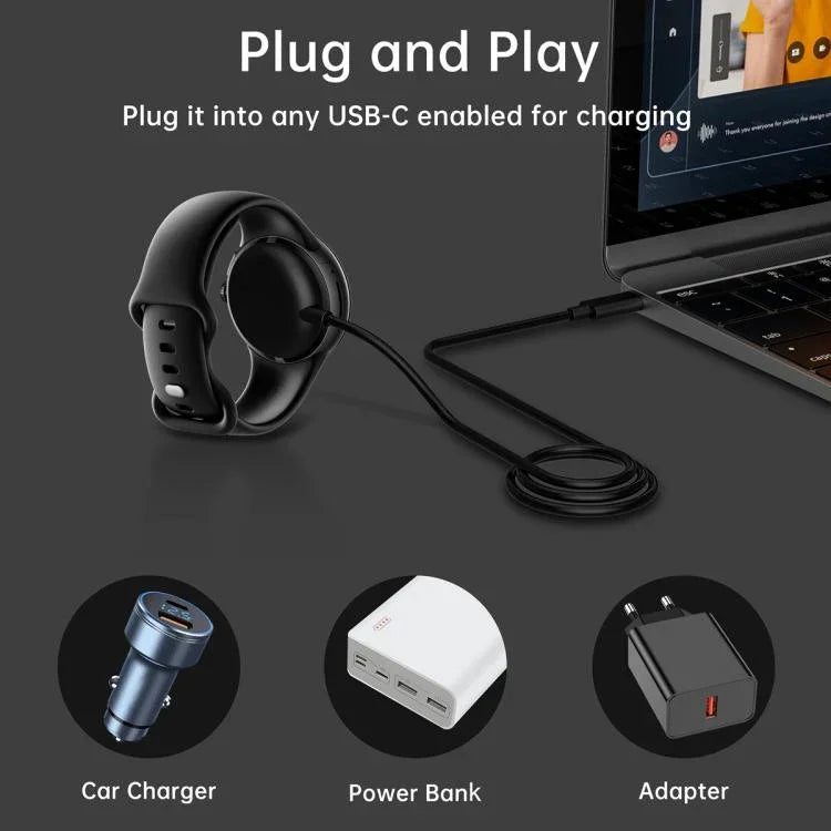 Pour câble de charge magnétique Google Pixel Watch xDfind pour montre intelligente, longueur : 1 m, port USB
