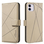 Étui de téléphone en cuir avec motif géométrique RFID, Pour iPhone 6 / 7 / 8 / SE, Pour iPhone 13 Pro Max, Pour iPhone 13 Pro, Pour iPhone 12 / 12 Pro, Pour iPhone 12 Pro Max, Pour iPhone 11 Pro Max, Pour iPhone 11, Pour iPhone 11 Pro
