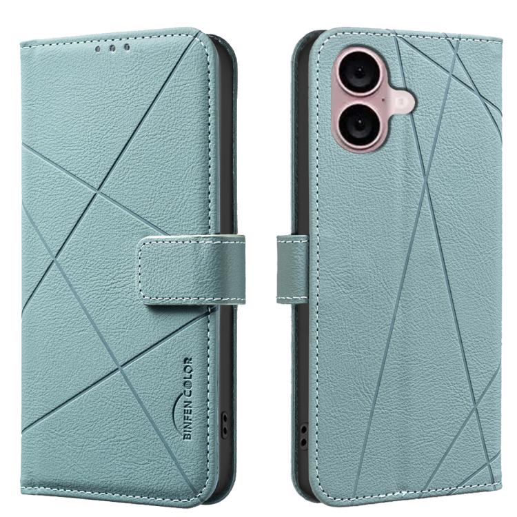Étui de téléphone en cuir avec motif géométrique RFID, pour iPhone 16e / 17e, pour iPhone 17 Pro Max, pour iPhone 17 Pro, pour iPhone 17, pour iPhone Air, pour iPhone 16 Pro Max, pour iPhone 16 Pro, pour iPhone 16 Plus