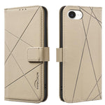 Étui de téléphone en cuir avec motif géométrique RFID, pour iPhone 16e / 17e, pour iPhone 17 Pro Max, pour iPhone 17 Pro, pour iPhone 17, pour iPhone Air, pour iPhone 16 Pro Max, pour iPhone 16 Pro, pour iPhone 16 Plus
