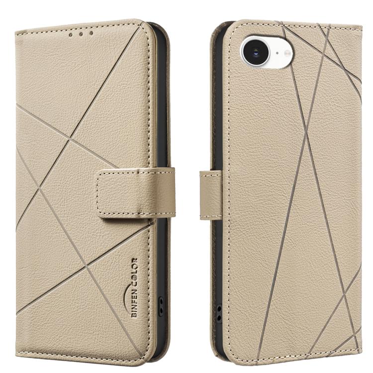 Étui de téléphone en cuir avec motif géométrique RFID, pour iPhone 16e / 17e, pour iPhone 17 Pro Max, pour iPhone 17 Pro, pour iPhone 17, pour iPhone Air, pour iPhone 16 Pro Max, pour iPhone 16 Pro, pour iPhone 16 Plus