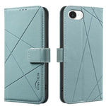 Étui de téléphone en cuir avec motif géométrique RFID, pour iPhone 16e / 17e, pour iPhone 17 Pro Max, pour iPhone 17 Pro, pour iPhone 17, pour iPhone Air, pour iPhone 16 Pro Max, pour iPhone 16 Pro, pour iPhone 16 Plus