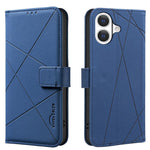 Étui de téléphone en cuir avec motif géométrique RFID, pour iPhone 16e / 17e, pour iPhone 17 Pro Max, pour iPhone 17 Pro, pour iPhone 17, pour iPhone Air, pour iPhone 16 Pro Max, pour iPhone 16 Pro, pour iPhone 16 Plus