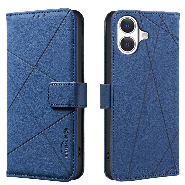 Étui de téléphone en cuir avec motif géométrique RFID, pour iPhone 16e / 17e, pour iPhone 17 Pro Max, pour iPhone 17 Pro, pour iPhone 17, pour iPhone Air, pour iPhone 16 Pro Max, pour iPhone 16 Pro, pour iPhone 16 Plus
