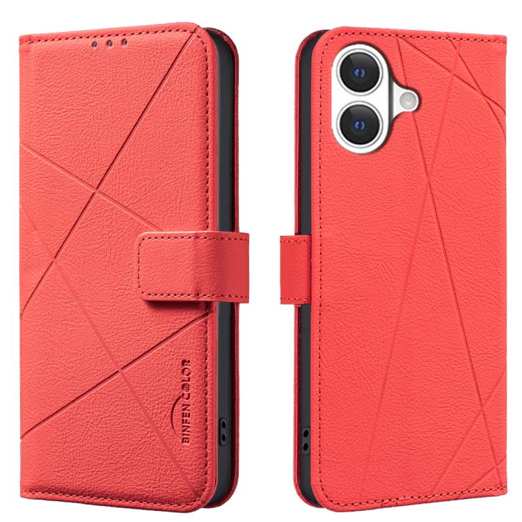 Étui de téléphone en cuir avec motif géométrique RFID, pour iPhone 16e / 17e, pour iPhone 17 Pro Max, pour iPhone 17 Pro, pour iPhone 17, pour iPhone Air, pour iPhone 16 Pro Max, pour iPhone 16 Pro, pour iPhone 16 Plus