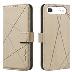Étui de téléphone en cuir avec motif géométrique RFID, pour iPhone 16e / 17e, pour iPhone 17 Pro Max, pour iPhone 17 Pro, pour iPhone 17, pour iPhone Air, pour iPhone 16 Pro Max, pour iPhone 16 Pro, pour iPhone 16 Plus