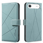 Étui de téléphone en cuir avec motif géométrique RFID, pour iPhone 16e / 17e, pour iPhone 17 Pro Max, pour iPhone 17 Pro, pour iPhone 17, pour iPhone Air, pour iPhone 16 Pro Max, pour iPhone 16 Pro, pour iPhone 16 Plus