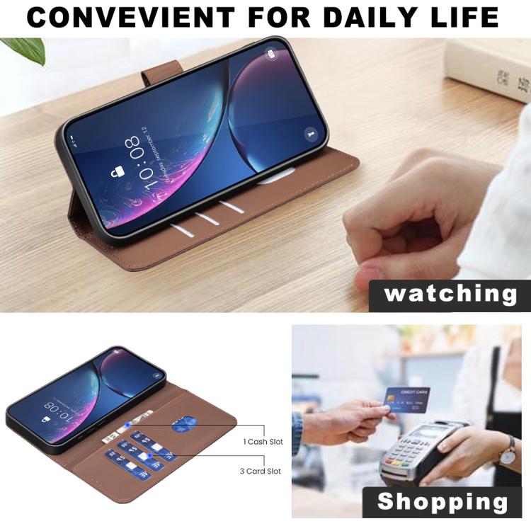 Étui de téléphone en cuir avec motif géométrique RFID, pour iPhone 16e / 17e, pour iPhone 17 Pro Max, pour iPhone 17 Pro, pour iPhone 17, pour iPhone Air, pour iPhone 16 Pro Max, pour iPhone 16 Pro, pour iPhone 16 Plus