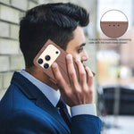 Étui de téléphone en cuir avec motif géométrique RFID, pour iPhone 16e / 17e, pour iPhone 17 Pro Max, pour iPhone 17 Pro, pour iPhone 17, pour iPhone Air, pour iPhone 16 Pro Max, pour iPhone 16 Pro, pour iPhone 16 Plus