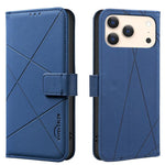 Étui de téléphone en cuir avec motif géométrique RFID, pour iPhone 16e / 17e, pour iPhone 17 Pro Max, pour iPhone 17 Pro, pour iPhone 17, pour iPhone Air, pour iPhone 16 Pro Max, pour iPhone 16 Pro, pour iPhone 16 Plus