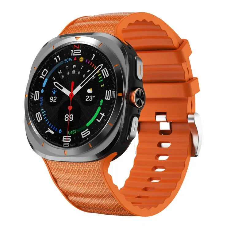 Bracelet de montre sport en silicone de couleur unie, pour Samsung Galaxy Watch Ultra 47 mm / Ultra 2025