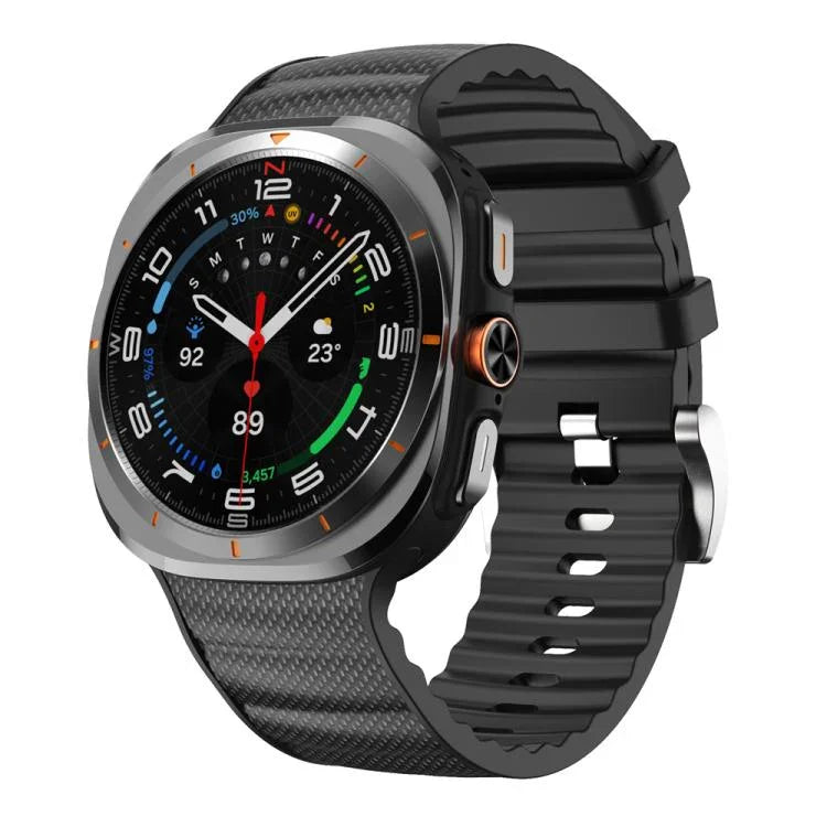 Bracelet de montre sport en silicone de couleur unie, pour Samsung Galaxy Watch Ultra 47 mm / Ultra 2025
