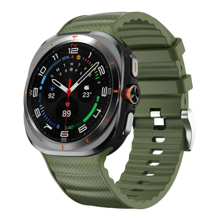 Bracelet de montre sport en silicone de couleur unie, pour Samsung Galaxy Watch Ultra 47 mm / Ultra 2025
