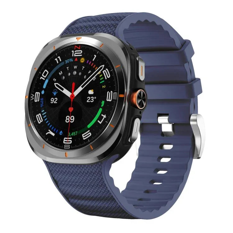 Bracelet de montre sport en silicone de couleur unie, pour Samsung Galaxy Watch Ultra 47 mm / Ultra 2025