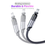 Câble de charge USB 2.4A vers 8 broches avec coude rotatif à 180 degrés, 1,2 m 8 broches, 2 m 8 broches