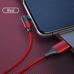 Câble de charge USB 2.4A vers 8 broches avec coude rotatif à 180 degrés, 1,2 m 8 broches, 2 m 8 broches
