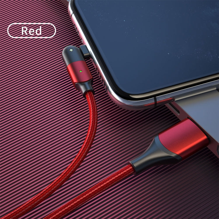 Câble de charge USB 2.4A vers 8 broches avec coude rotatif à 180 degrés, 1,2 m 8 broches, 2 m 8 broches
