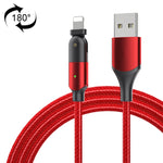 Câble de charge USB 2.4A vers 8 broches avec coude rotatif à 180 degrés, 1,2 m 8 broches, 2 m 8 broches