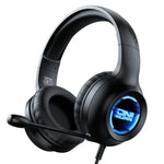 Casque de jeu ONIKUMA X36 avec effet lampe Abyss, unité de conduite personnalisée 40 mm