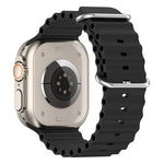 Bracelet de montre en silicone xDfind Ocean, compatible avec les Apple Watch 46 mm / 49 mm / 45 mm / 44 mm et 42 mm / 41 mm / 40 mm / 38 mm.