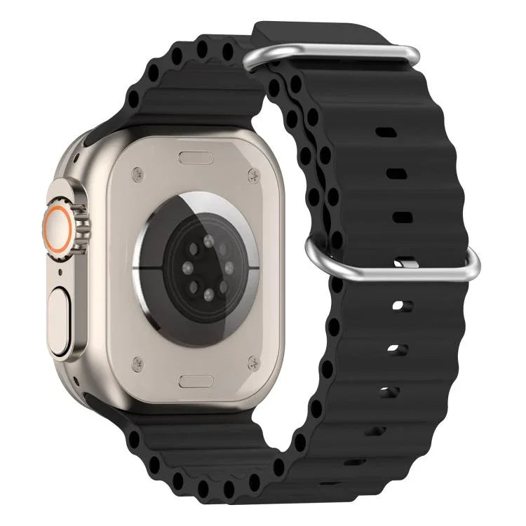 Bracelet de montre en silicone xDfind Ocean, compatible avec les Apple Watch 46 mm / 49 mm / 45 mm / 44 mm et 42 mm / 41 mm / 40 mm / 38 mm.