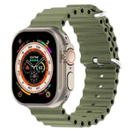 Bracelet de montre en silicone xDfind Ocean, compatible avec les Apple Watch 46 mm / 49 mm / 45 mm / 44 mm et 42 mm / 41 mm / 40 mm / 38 mm.