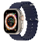 Bracelet de montre en silicone xDfind Ocean, compatible avec les Apple Watch 46 mm / 49 mm / 45 mm / 44 mm et 42 mm / 41 mm / 40 mm / 38 mm.