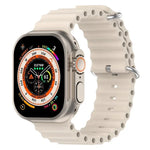 Bracelet de montre en silicone xDfind Ocean, compatible avec les Apple Watch 46 mm / 49 mm / 45 mm / 44 mm et 42 mm / 41 mm / 40 mm / 38 mm.