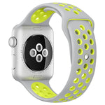 Bracelet de montre sport en silicone bicolore xDfind, compatible avec Apple Watch 46 mm / 49 mm / 45 mm / 44 mm et Apple Watch 42 mm / 41 mm / 40 mm / 38 mm