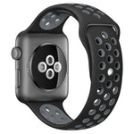 Bracelet de montre sport en silicone bicolore xDfind, compatible avec Apple Watch 46 mm / 49 mm / 45 mm / 44 mm et Apple Watch 42 mm / 41 mm / 40 mm / 38 mm