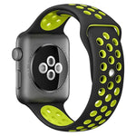 Bracelet de montre sport en silicone bicolore xDfind, compatible avec Apple Watch 46 mm / 49 mm / 45 mm / 44 mm et Apple Watch 42 mm / 41 mm / 40 mm / 38 mm