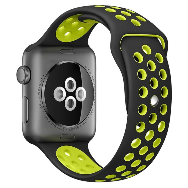 Bracelet de montre sport en silicone bicolore xDfind, compatible avec Apple Watch 46 mm / 49 mm / 45 mm / 44 mm et Apple Watch 42 mm / 41 mm / 40 mm / 38 mm