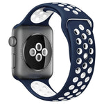 Bracelet de montre sport en silicone bicolore xDfind, compatible avec Apple Watch 46 mm / 49 mm / 45 mm / 44 mm et Apple Watch 42 mm / 41 mm / 40 mm / 38 mm