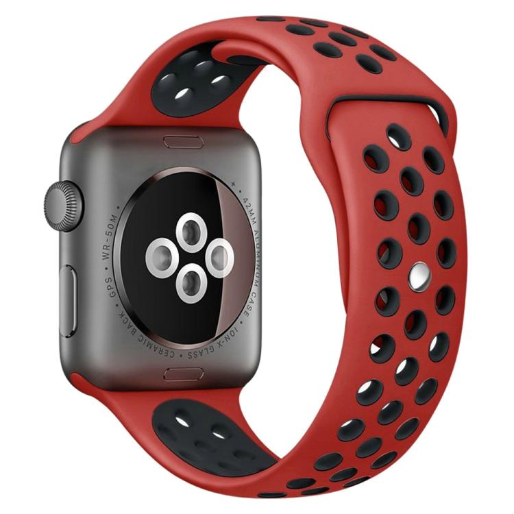 Bracelet de montre sport en silicone bicolore xDfind, compatible avec Apple Watch 46 mm / 49 mm / 45 mm / 44 mm et Apple Watch 42 mm / 41 mm / 40 mm / 38 mm